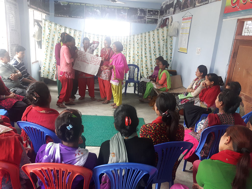 Workshop on Stress Management for weaving trainiees at Kapilvastu